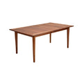 Modern Rectangular Wooden Dining Table with Slatted Design